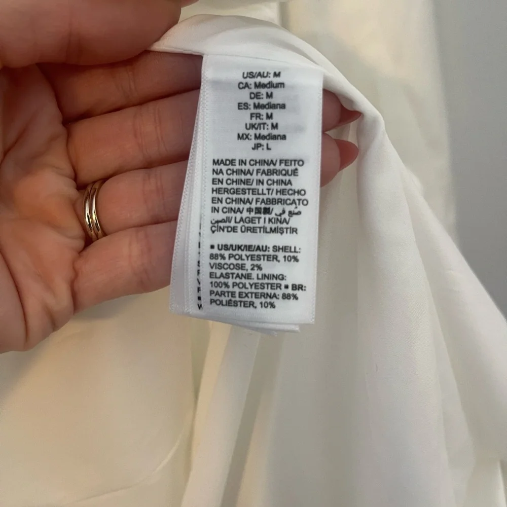 Kerrently x The Drop Limited Edition Satin White Double-Breasted Mini Dress - Picture 7 of 9